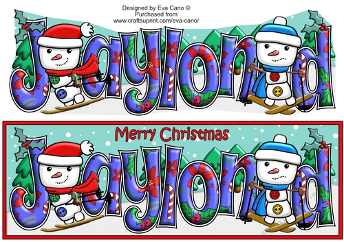 Jolly Snowman and Friend Skiing JAYLOND large dl