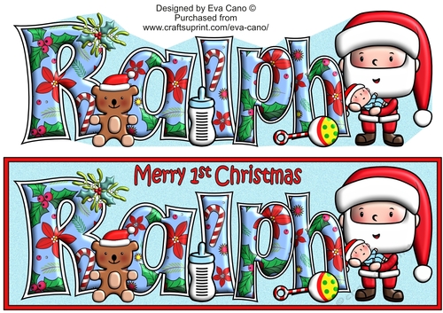 Jolly Santa First Christmas RALPH large dl
