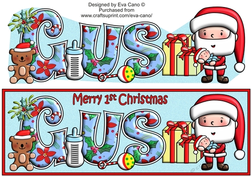 Jolly Santa First Christmas GUS large dl