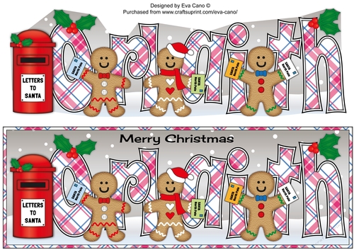 Gingerbread men with letters to Santa ORLAITH large dl
