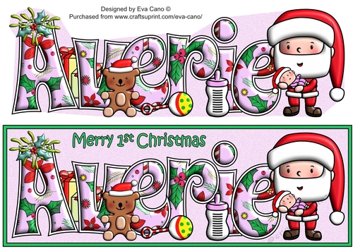 Jolly Santa First Christmas AVERIE large dl