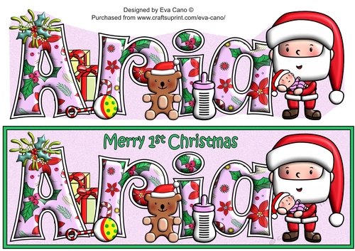 Jolly Santa First Christmas ARIA large dl