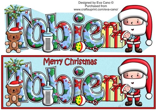 Jolly Santa with baby TOBIE large dl
