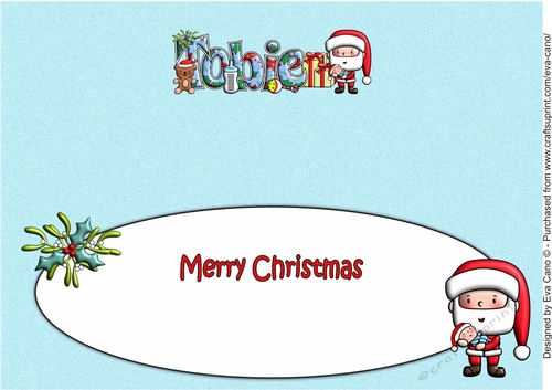 Jolly Santa with baby TOBIE large dl insert