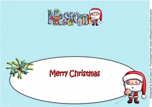 Jolly Santa with baby WESTON large dl insert
