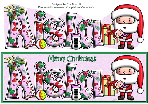 Jolly Santa with baby AISLA large dl