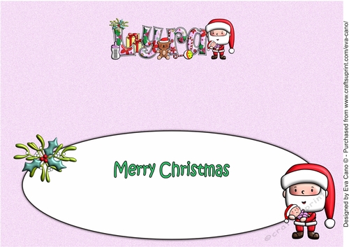 Jolly Santa with baby LYRA large dl insert