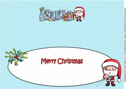 Jolly Santa with baby ISAAC large dl insert