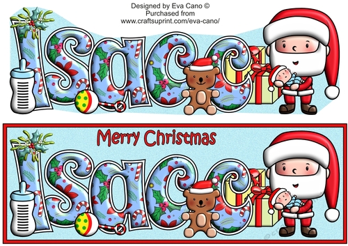 Jolly Santa with baby ISACC large dl