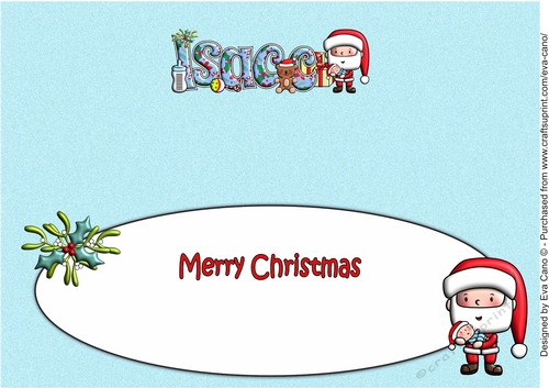 Jolly Santa with baby ISACC large dl insert