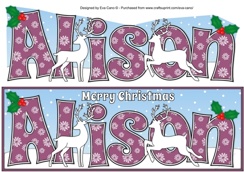 Christmas Reindeers ALISON large dl