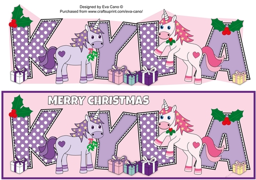 Christmas Unicorns KYLA large dl