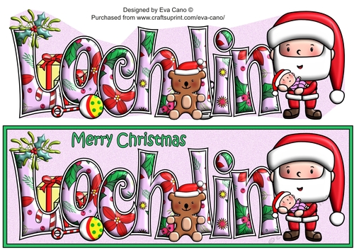 Jolly Santa with baby LOCHLIN large dl