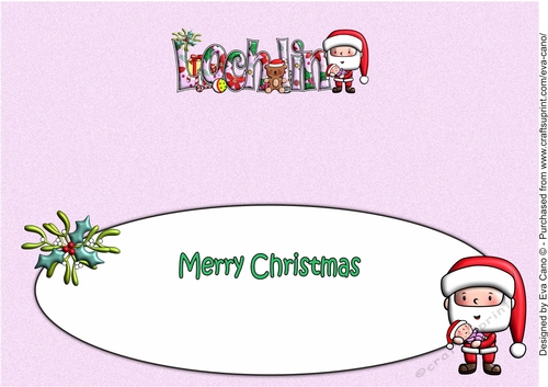 Jolly Santa with baby LOCHLIN large dl insert