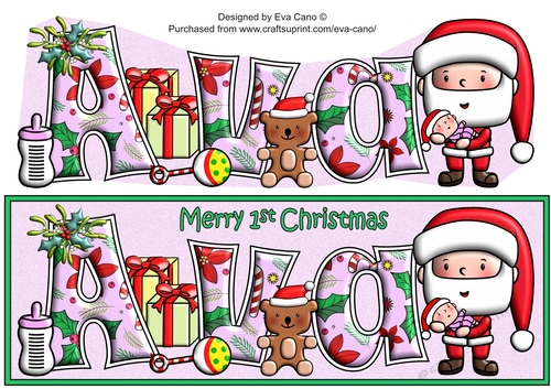 Jolly Santa First Christmas AVA large dl