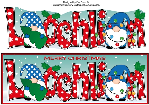 Christmas Gnomes with decorations LOCHLIN large dl