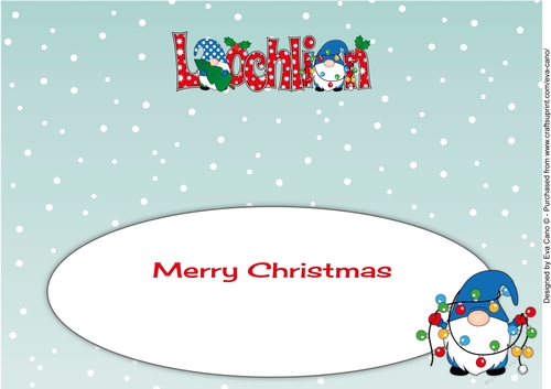 Christmas Gnomes with decorations LOCHLIN large dl insert