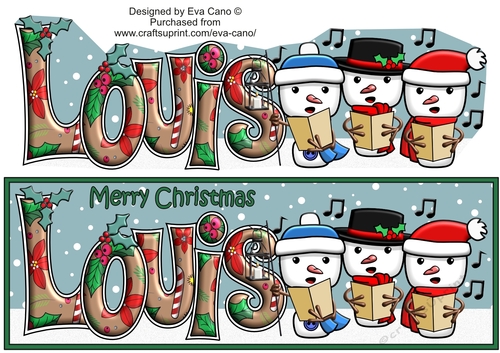 Jolly Snowmen Christmas Carolling LOUIS large dl