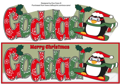 Christmas Fat Penguin Snowboarding GODDAD large dl