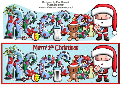 Jolly Santa First Christmas REECE large dl
