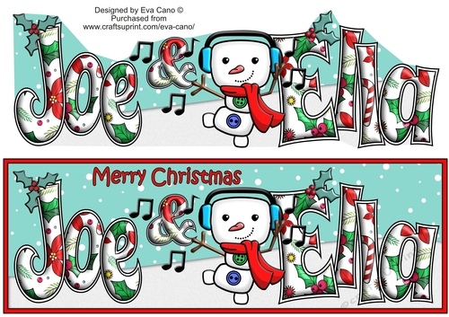 Jolly Snowman dancing JOE & ELLA large dl
