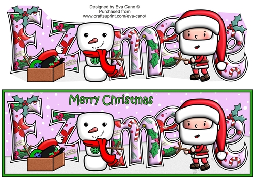 Jolly Santa building Jolly Snowman EZMEE large dl