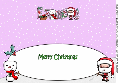 Jolly Santa building Jolly Snowman EZMEE large dl insert