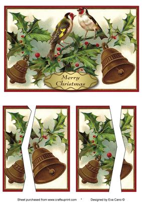 Vintage Christmas Birds Stacker