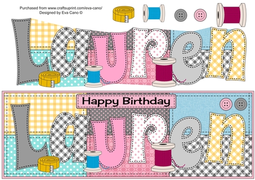 Sewing Theme LAUREN large dl