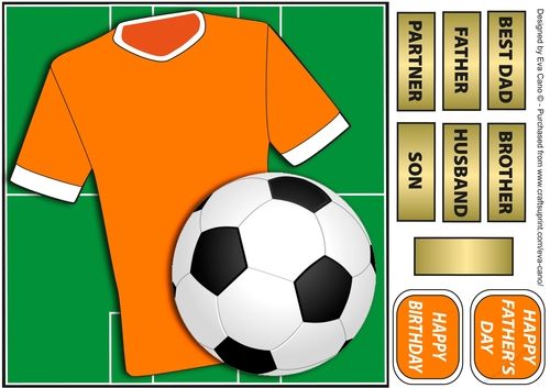 Football Fan in Orange 8x8