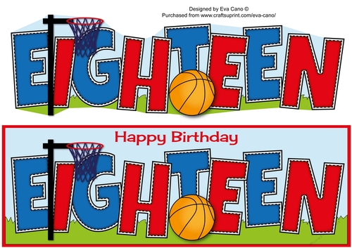 Basketball Theme EIGHTEEN large dl