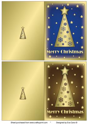 Snowflakes Christmas Trees Notelets 5