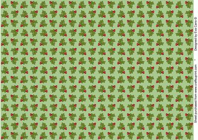 Christmas Holly Paper (green)