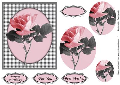 Rose Pyramid in Pink and Grey