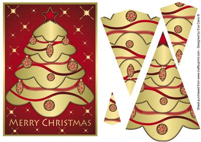 Golden Christmas Tree Pyramid