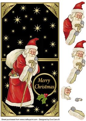Vintage Santa - Over the Edge Black