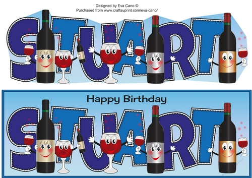 Funny Red Wine STUART large dl