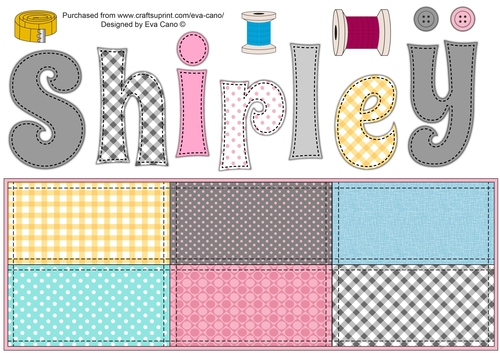 Deconstructed Sewing Theme SHIRLEY large dl