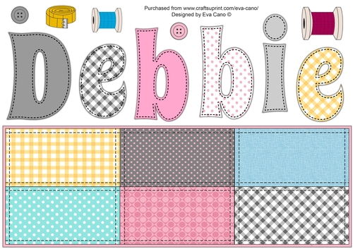Deconstructed Sewing Theme DEBBIE large dl