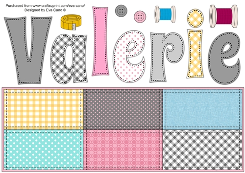Deconstructed Sewing Theme VALERIE large dl