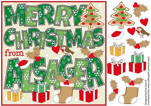 8x8 Gingerbread Christmas ALSAGER