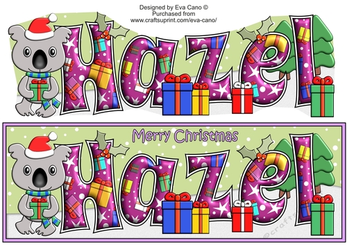 Christmas Koala with presents HAZEL large dl