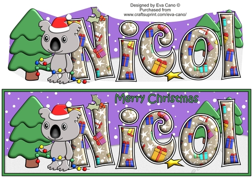 Christmas Koala with decorations NICOL large dl