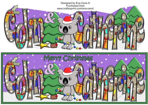 Christmas Koala with decorations COLIN & CATHERINE large dl
