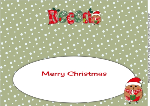 Christmas Plump Robin with Hot Drink BECCA large dl insert