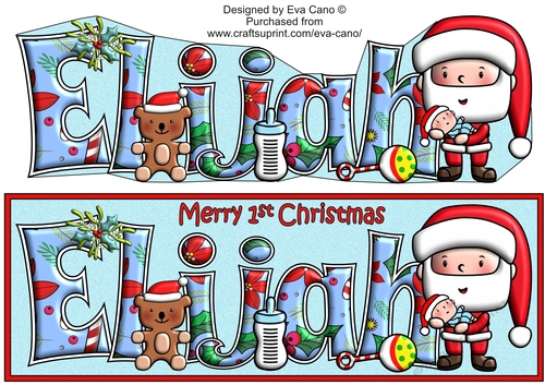 Jolly Santa First Christmas ELIJAH large dl