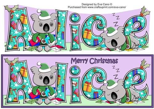 Christmas Koalas Santas Helpers ALICE large dl