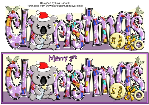 First Christmas Baby Koala CHRISTMAS large dl
