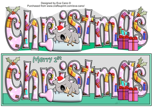 First Christmas Baby Koala sleeping CHRISTMAS large dl 2