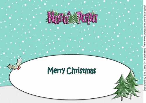 Christmas Forest NANA & PAPA large dl insert